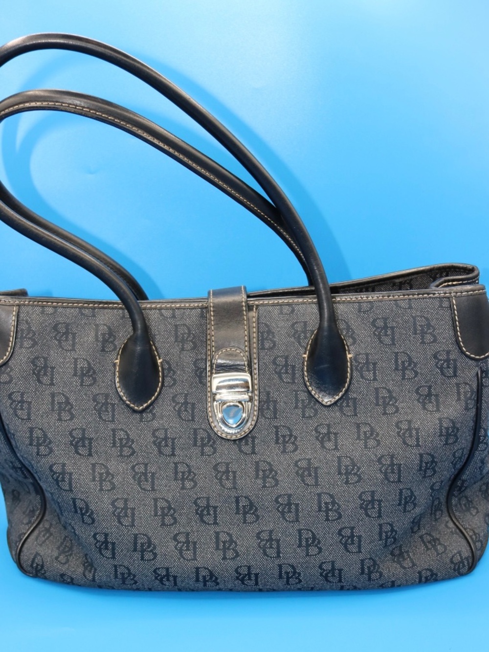 Dooney & Bourke Vintage Signature Monogram Canvas Tote Bag